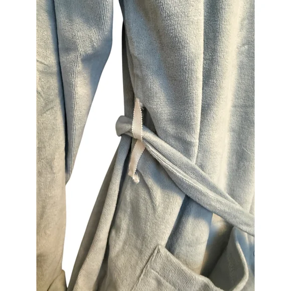 Lalide à Paris Claire Lounge Set Pajamas Size Medium Blue Terry Cloth Velour